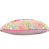 cushions, pom pom cushion with embroidery, pink cushions, feather down filling, cushion, throw cushion ,display pillow, pillow